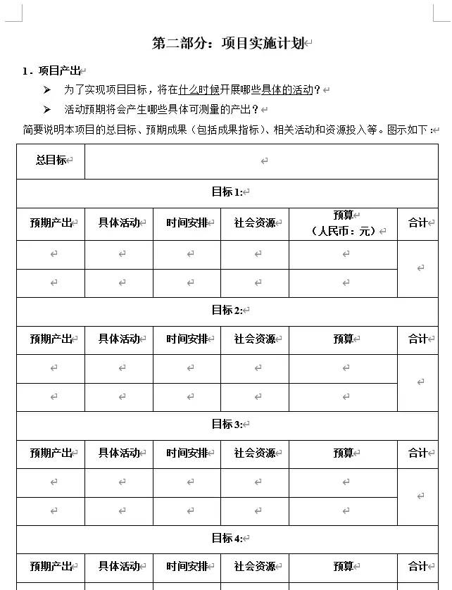 项目管理之策划书：项目策划书模板（最新）