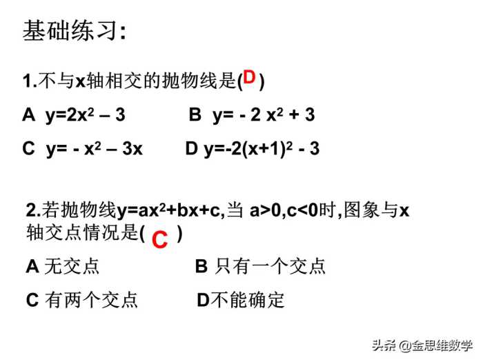 二次函数学完了吧，这里有一份精品课件请查收参考